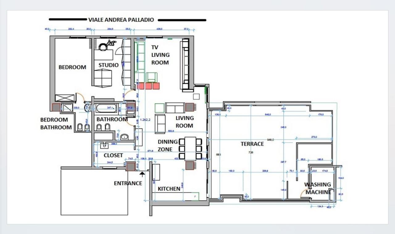 Palladio 20 Loft And Terrace Lägenhet Verona Exteriör bild